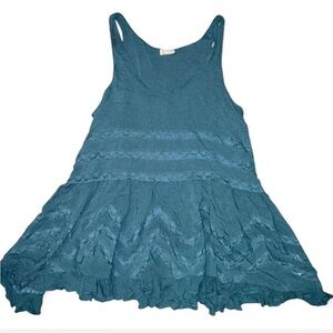 Free People Voile Trapeze Slip Deep Turquoise